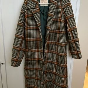 Wool coat plaid